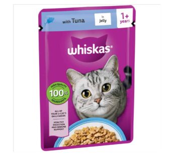 WHISKAS 1+ TUNA Wet Cat Food Pouch in Jelly 85g