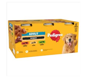 PEDIGREE® Adult Wet Dog Food Mixed Selection in Gravy 6 x 400g Can