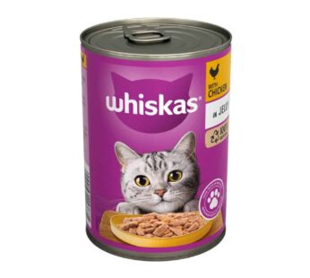 Whiskas Adult Wet Cat Food Chicken in Jelly Tin 400g