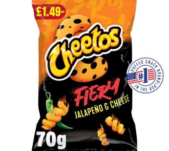 Cheetos Fiery Jalapeno & Cheese Sharing Crisps 70g PMP RRP £1.49