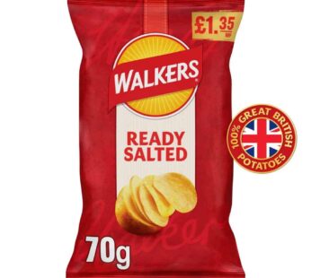 Walkers Ready Salted Sharing Crisps 70g PMP £1.35 RRP