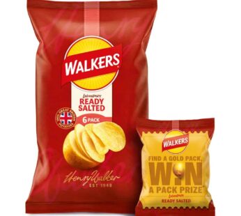 Walkers Ready Salted Multipack Crisps 6x25g