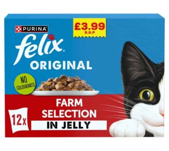 FELIX Original Farm Selection in Jelly Wet Cat Food 12x85g PMP