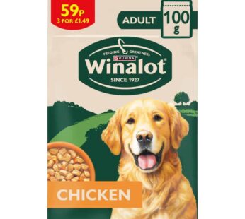 WINALOT Meaty Chunks Mixed in Gravy Chicken Wet Dog Food 100g